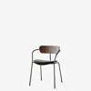 Pavilion AV4 Dining Armrest Upholstered Seat - Velvet 12 Ash - walnut