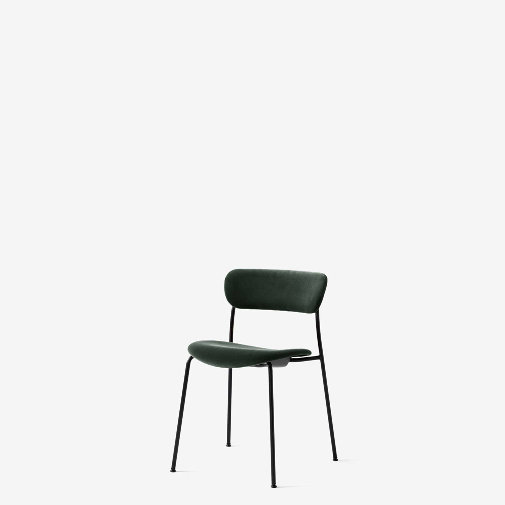 Pavilion AV12 Dining Chair Upholstered Seat and Back - Velvet 01 Forest