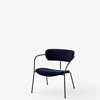 Pavilion AV11 Lounge Armchair Upholstered Seat and Back - Velvet 09 Midnight