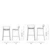 Diagram - Pavilion AV8 & AV10 Counter Bar Chair Upholstered Seat