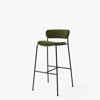 Pavilion AV15 Bar Chair Upholstered Seat and Back - Velvet 02 Pine