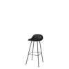 3D Bar Stool - Un-Upholstered Center base Hirek Shell - Black base - Hirek black