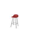 3D Counter Stool - Un-Upholstered Center base Hirek Shell - Black base - Hirek shycherryred
