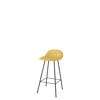 3D Counter Stool - Un-Upholstered Center base Hirek Shell - Black base - Hirek Venetian Gold