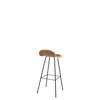 3D Counter Bar Stool - Un-Upholstered Center base Wood Shell - American Walnut