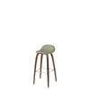 3D Counter Bar Stool - Un-Upholstered Wood base Hirek Shell - American Walnut - Hirek Mistletoe Green