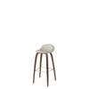 3D Counter Bar Stool - Un-Upholstered Wood base Hirek Shell - American Walnut - Hirek moongrey