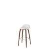 3D Counter Bar Stool - Un-Upholstered Wood base Hirek Shell - American Walnut - Hirek Soft White