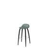 3D Counter Bar Stool - Un-Upholstered Wood base Hirek Shell - Black Stained Beech - Hirek Rainy Grey