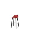 3D Counter Bar Stool - Un-Upholstered Wood base Hirek Shell - Black Stained Beech - Hirek shycherryred