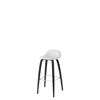 3D Counter Bar Stool - Un-Upholstered Wood base Hirek Shell - Black Stained Beech - Hirek Soft White