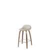 3D Counter Bar Stool - Un-Upholstered Wood base Hirek Shell - American Walnut - Hirek moongrey