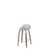 3D Counter Bar Stool - Un-Upholstered Wood base Hirek Shell - American Walnut - Hirek nightfallblue