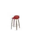 3D Counter Bar Stool - Un-Upholstered Wood base Hirek Shell - American Walnut - Hirek shycherryred