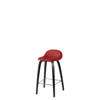 3D Counter Bar Stool - Un-Upholstered Wood base Hirek Shell - Black Stained Beech - Hirek shycherryred