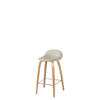 3D Counter Bar Stool - Un-Upholstered Wood base Hirek Shell - oak - Hirek moongrey