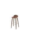 3D Counter Bar Stool - Un-Upholstered Wood base Wood Shell - American Walnut