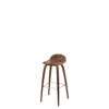 3D Counter Bar Stool - Un-Upholstered Wood base Wood Shell - American Walnut