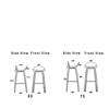 Diagram - 3D Counter Bar Stool - Un-Upholstered Wood base Wood Shell