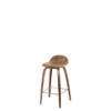 3D Counter Bar Stool - Un-Upholstered Wood base Wood Shell - American Walnut
