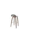 3D Counter Bar Stool - Fully Upholstered Wood base - American Walnut kvadrat hallingdal 65 123