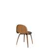 3D Dining Chair - Front Upholstered Wood Base Wood Shell - American Walnut