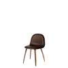 3D Dining Chair - Front Upholstered Wood Base Wood Shell - American Walnut