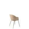 Bat Dining Chair - Front Upholstered Conic Base - Antiquebrass
