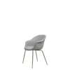 Bat Dining Chair - Fully Upholstered Conic Base - Antiquebrass kvadrat remix 123