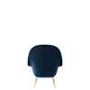Bat Lounge Chair - Fully Upholstered High Back Conic Base - Brass gubi velvet 970