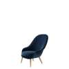 Bat Lounge Chair - Fully Upholstered High Back Wood Base - Oak gubi velluto 970