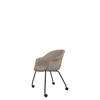 Bat Meeting Chair - Front Upholstered 4 Legs with Castors 