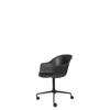 Bat Meeting Chair - Un-Upholstered 4-Star Base - Black Base - black Shell