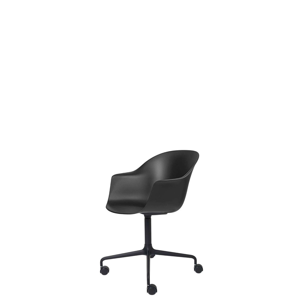 Bat Meeting Chair - Un-Upholstered 4-Star Base - Black Base - black Shell
