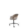 Bat Meeting Chair - Un-Upholstered 4-Star Base - Black Base - new beige Shell