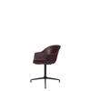 Bat Meeting Chair - Un-Upholstered 4-Star Base - Black Base - dark pink Shell
