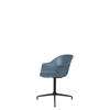 Bat Meeting Chair - Un-Upholstered 4-Star Base - Black Base - smoke blue Shell