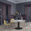 3D Dining Chair - Front Upholstered Sledge Base HiRek Shell