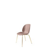 Beetle Dining Chair - Un-Upholstered Conic Case - Brass Base - sweet pink shell