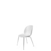 Beetle Dining Chair - Un-Upholstered Conic Case - Chrome Base - pure white shell