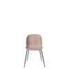 Beetle Dining Chair - Un-Upholstered Conic Case - Black Base - sweet pink shell