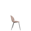 Beetle Dining Chair - Un-Upholstered Conic Case - Black Base - sweet pink shell