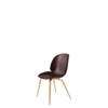 Beetle Dining Chair - Un-Upholstered - oak Base - dark pink shell