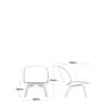 Diagram - Beetle Lounge Chair - Fully Upholstered Wood Base