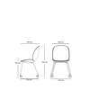 Diagram - Beetle Meeting Chair - Un-Upholstered 4 Legs with Castors