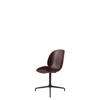 Beetle Meeting Chair - Un-Upholstered 4-Star Base - No Castors - black base - dark pink shell