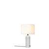 Gravity Table Lamp - Small -White Marble base - White Shade - Light On