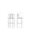 Diagram -  Coco Counter Bar Chair