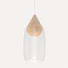 Liuku Drop Pendant - natural lacquer - transparent glass