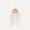 Liuku Ball Pendant - natural lacquer - transparent_glass